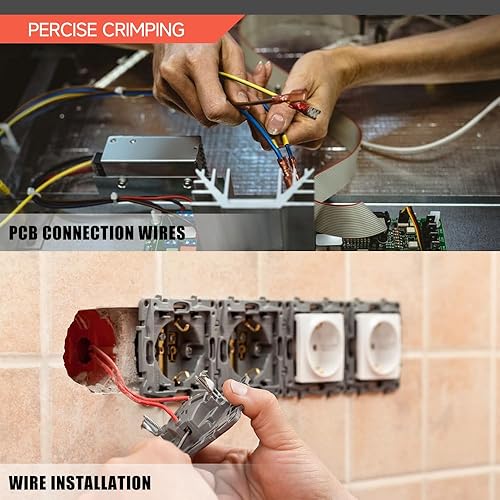 Miniatura 5 de HKS Herramienta de prensado para terminales y receptáculos de barril abierto no aislados - Crimpadoras de cables de trinquete - AWG 20-10 (0.5-6 mm)