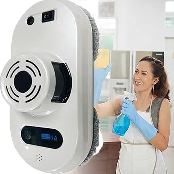 Smart Glass Cleaning Robot with Remote Control, 5600PA Suction, Automatic Window Cleaner for Indoor/Outdoor Windows, Tiles, Tables, Ceilings