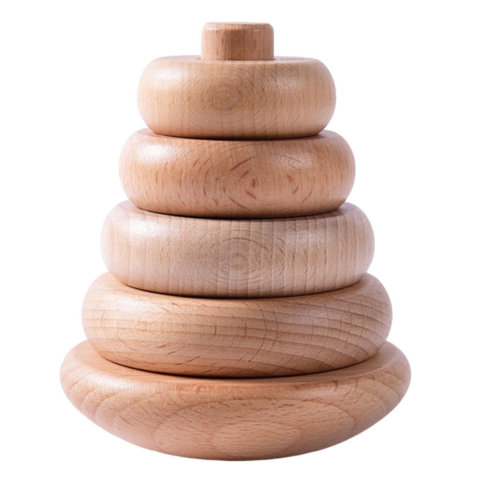 Limitoll Stacking s Toy | Stacker Wooden Educational Toy | Wooden Wobble Stacking s Baby Toy Stacker Toys For