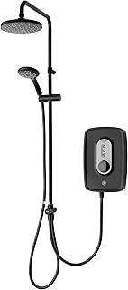 Triton Showers Danzi DuElec™ | Shower Electric | 9.5 KW I Black I Electrical Showers | with Rainfall Showerhead and Anti Twist Hose | Best Electric Shower Units for Bathrooms