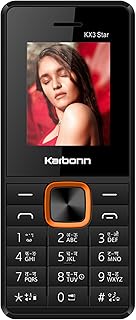 Karbonn KX3 Star | 4.5cm (1.8) | 1000mAh | Music Player | Dual SIM | Wireless FM Recorder | Video Recorder | Mobile Tracker | Digit Read Out | Auto Call Recorder | Vibration | Black Orange