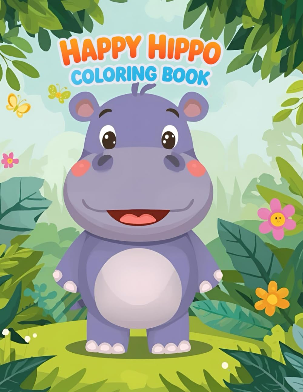 Happy Hippo Coloring Book
