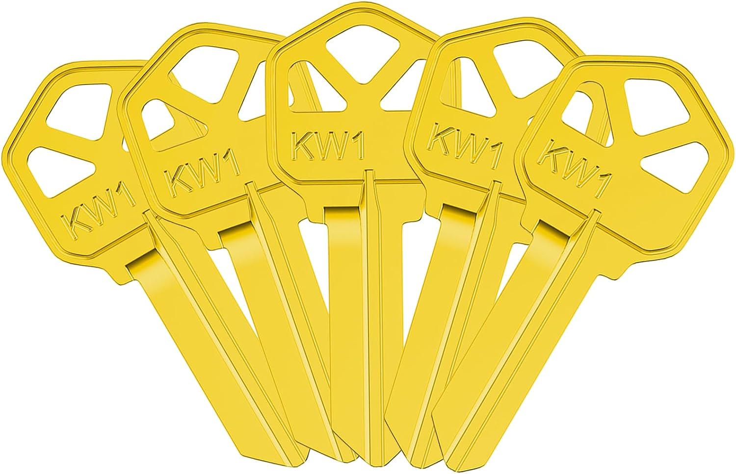 200Pcs KW1 Key Blanks in Premium Brass Quality