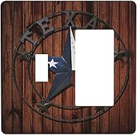 Vista 106 de Mid Century Morden Boho - Placa de pared para interruptor de luz dúplex de 1 banda, placa frontal decorativa eléctrica para receptáculo para baño