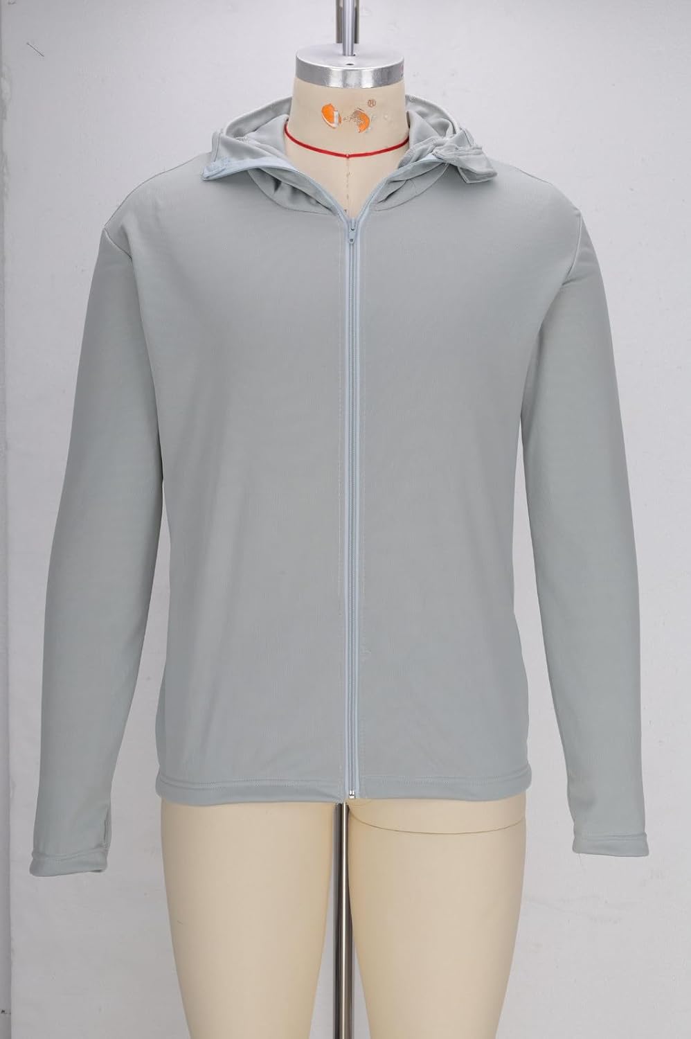 Men's 2026 Solid Sun Jacket Splicing Visor Hat and Face Cover Long Sleeve SPF Coat Summer Outdoors Sport Hoodie