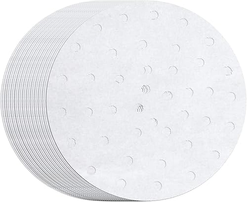 MineSign 100 forros perforados de bambú de papel pergamino para freidora de aire de 10 pulgadas