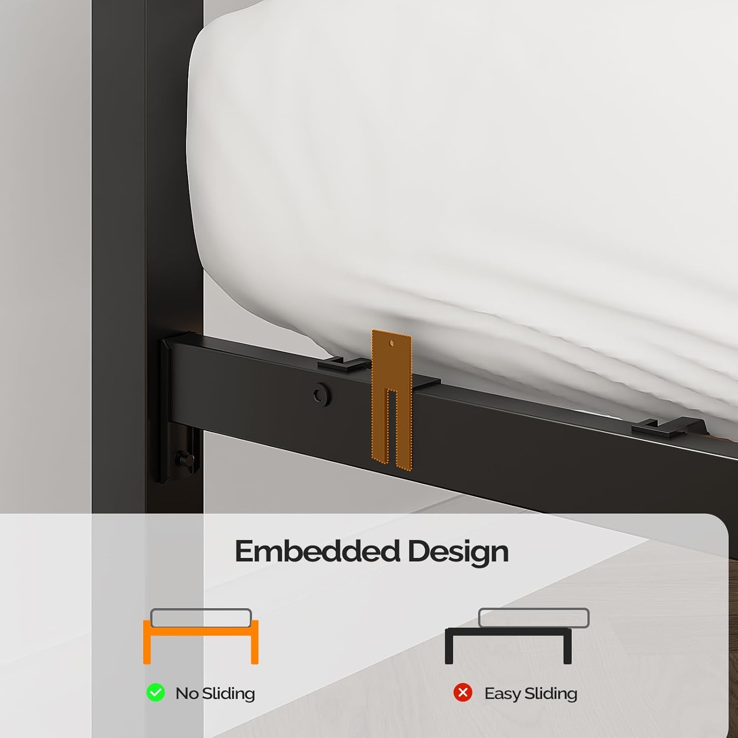 VINGLI Twin Bed Frame with Storage Headboard, LED Lights, and Charging Station, Single Metal Platform Panel Bed with Wooden Storage Shelf, Underbed Storage Space, Apartement, Black