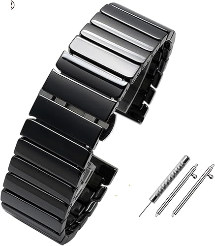 CYSUE Correa de reloj inteligente de 0.787in 0.866in pulsera de cerámica para Samsung Gear S2 S3 S4 correa de repuesto para Huawei watch2 Pro gt2