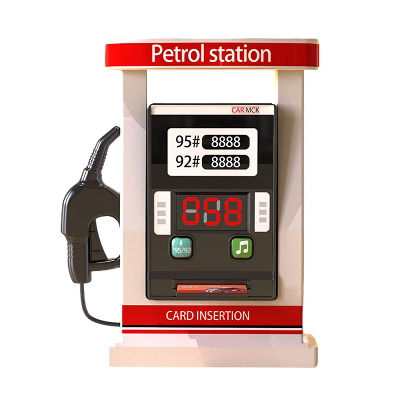 Kids Petrol Pump Toy - Play House Model Card Charging Pile Toy With Music And Sound, Automatic Petrol Pump Toy With Display For Kids - Ga-s Station