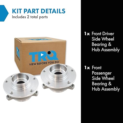 Vista 162 de TRQ Juego de 2 rodamientos de rueda trasera y conjunto de cubo con sensor ABS compatible con Ford Transit Connect 2014-2018
