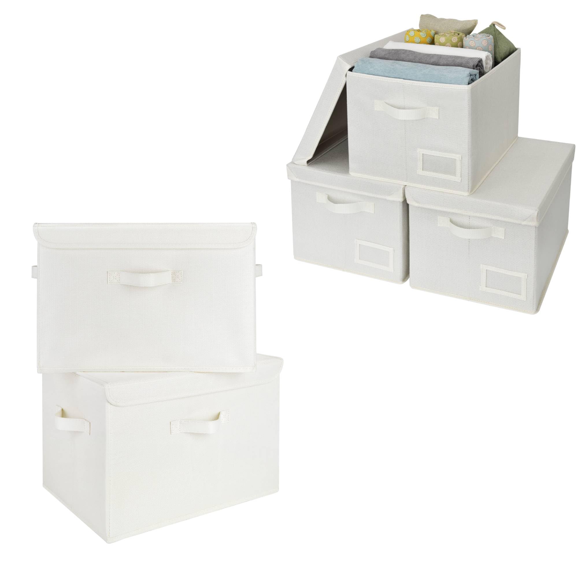 GRANNY SAYS Set di Scatole per Armadio con Coperchio e Scatole Tessuto con Coperchio
