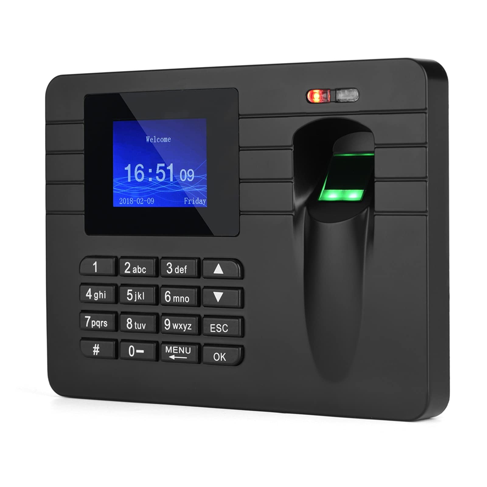 Registratore Di Presenze Biometrico 1000 Utenti – Schermo LCD 2.7” A Colori, Esportazione USB, Per Piccole Imprese