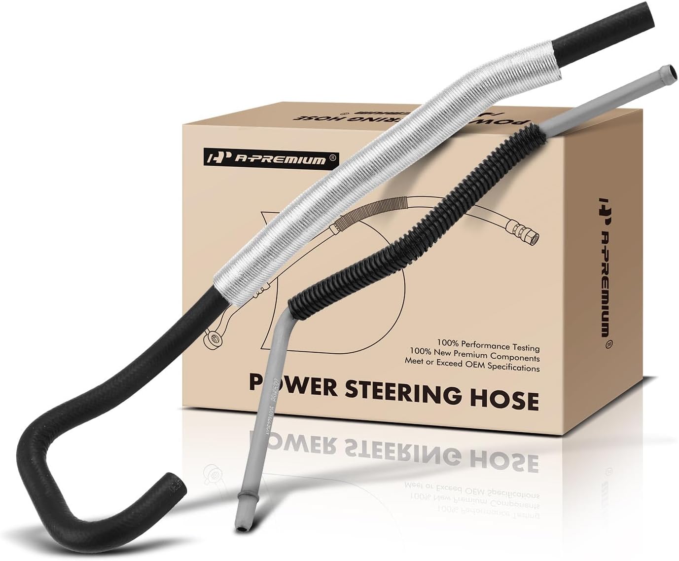 A-Premium Power Steering Return Hose Line Assembly Compatible with Land Rover L359 Series LR2 2008 2009 2010 2011 2012, 3.2L, From Gear