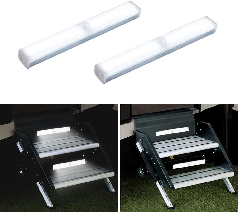 GreceYou RV Step Lights Motion Activated, 6/14/20 LED Motion Sensor Light Bar USB