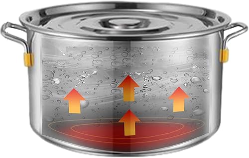 Miniatura 9 de Olla común, cubo de sopa de acero inoxidable, utensilios de cocina multiusos, cubo de agua caliente de capacidad versátil, olla de enlatado