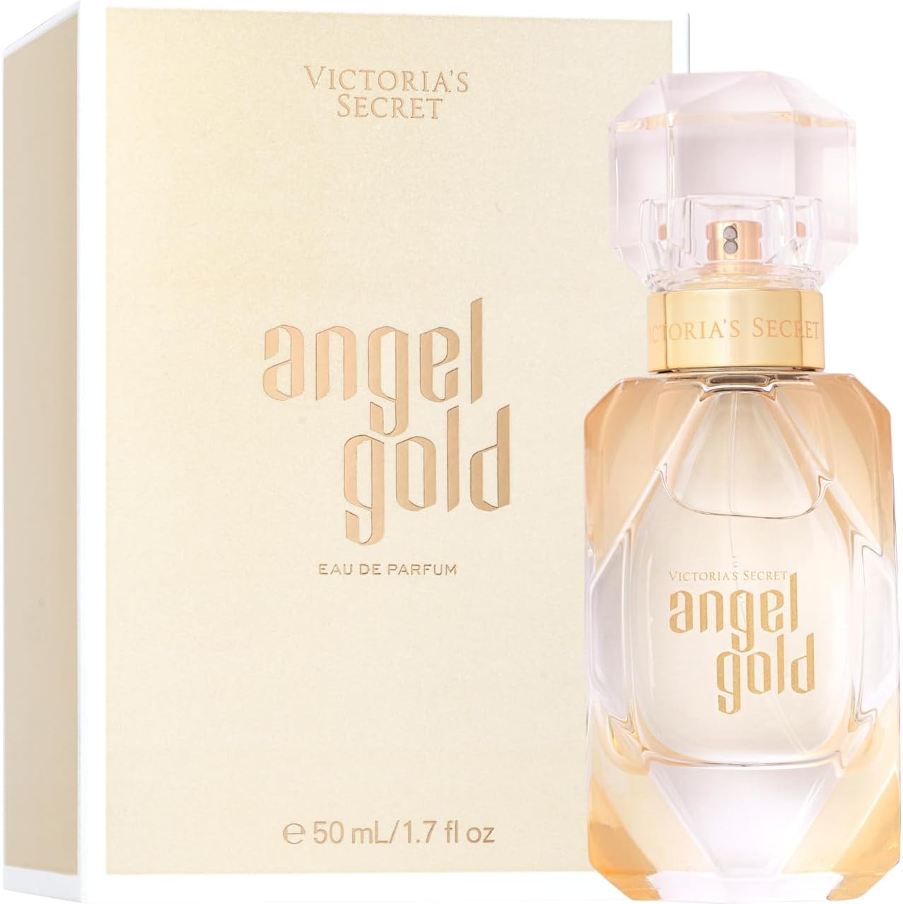 Victoria's Secret Angel Gold Eau de Parfum, Notes of Sparkling Bergamot, Gardenia & Musk, Perfumes for Women (1.7 oz)