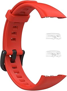 YDL حامي إطار استبدال شل Silicone Strap for Huawei Honor Band 6 Watch Replacement Bands Wrist Band for Huawei Band 6 Adjustable Watchbands (Color : Red, Size : For Honor Band 6)