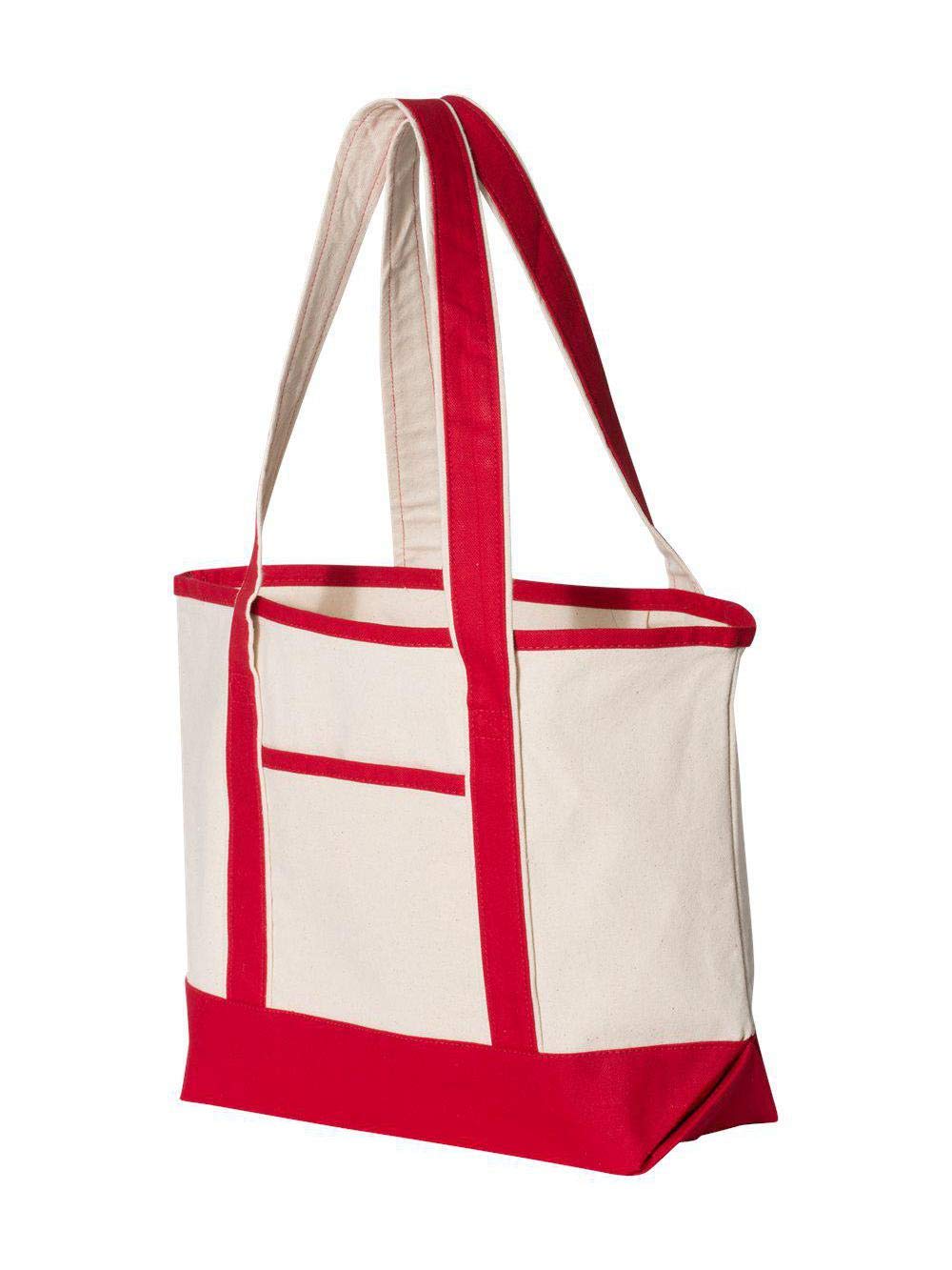 Q-TeesQ125800 20L Small Canvas Deluxe Tote Bag