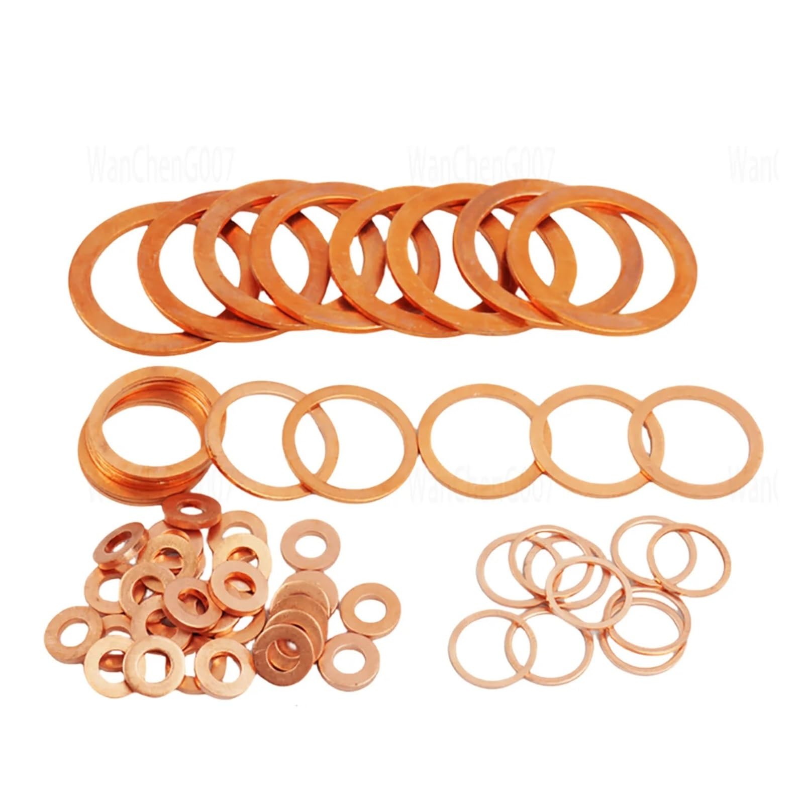 Arandelas de latón Arandelas Arandela Junta Redond 50Pcs Solid Pure Copper Washer Oil Plugs Gasket Motorcycle Sump Flat Sealing Spacers M2 M3 M4 M5 M6 M7 M8~M8.5(M8.5x14x1mm)