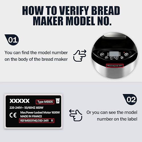 Miniatura 8 de Reemplazo de la cuchilla de la máquina del fabricante de pan, paleta de amasado para Panasonic Breadmaker SD-YD250