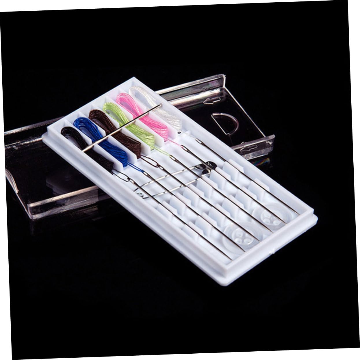 30paquetes Kit De Costura Reutilizable Para Hotel Hilo Agujas y Botones Para Viajes y Manualidades