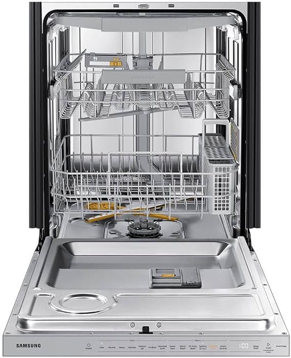 Samsung Bespoke Smart 42 dBA Dishwasher with 3rd Rack and StormWash+, White Glass, DW80BB707012AA