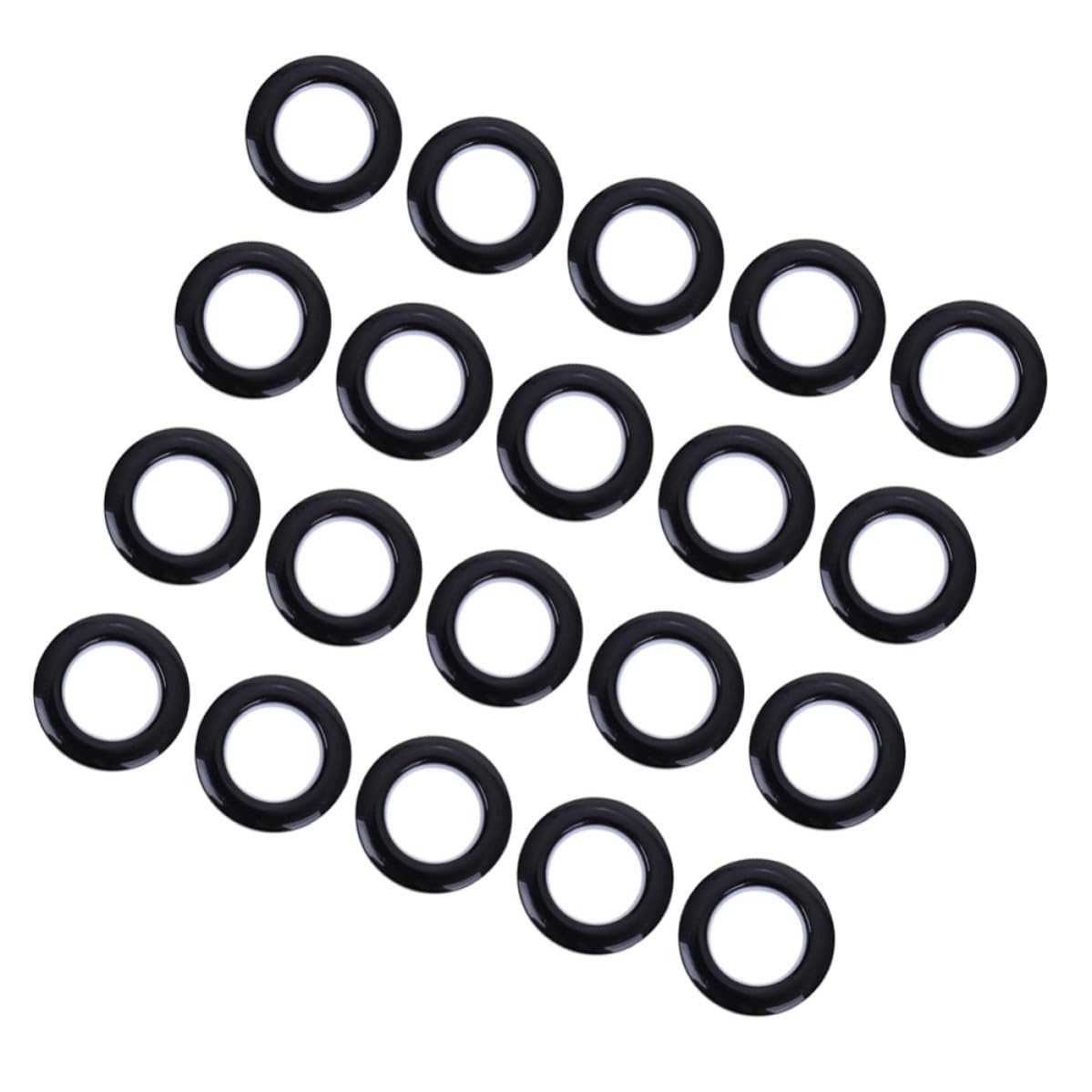 Anillos de Cortina de Plástico Negro que Evitan Atascos con Deslizamiento Suave para Dormitorio