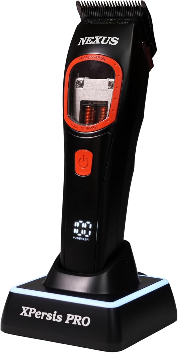PRO Nexus Professional Barber Hair Clippers for Men Vector Motor Dual Coil 9000 RPM Low Vibration