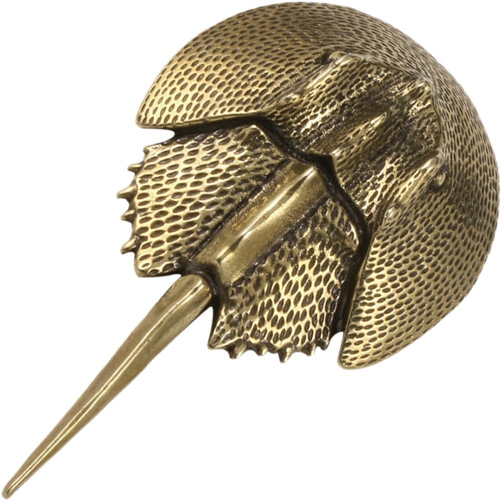 Figurine crabe en laiton véritable, objet de décoration en métal ciselé main