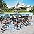 Sophia & William Patio Dining Set 9 Pieces Outdoor Metal Furniture Set, 8 x Swivel Patio Dining Chairs with 1 Expandable 6-8 Person Table for Lawn Garden Pool