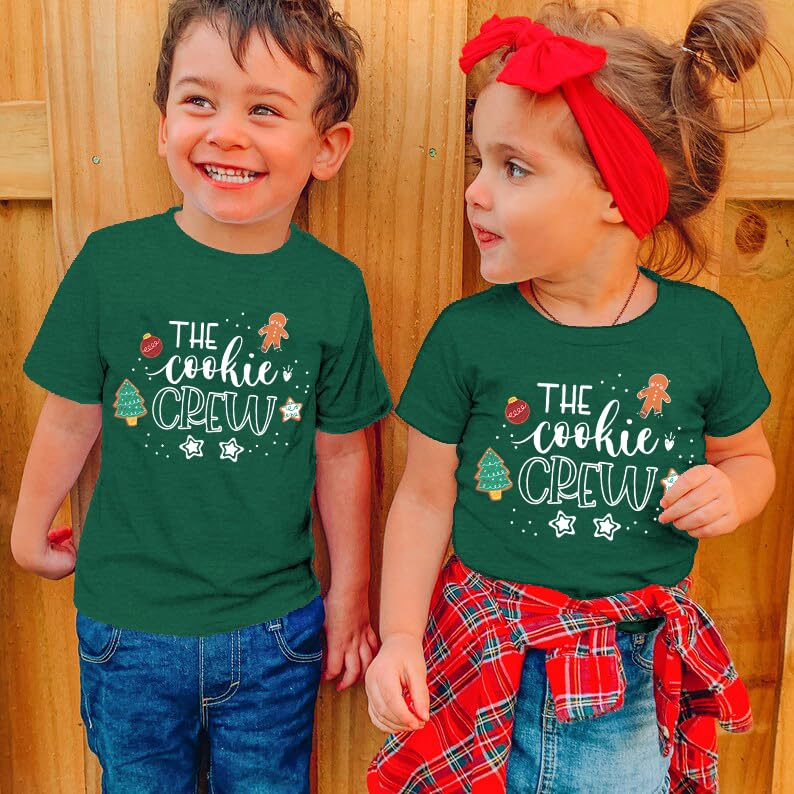 Christmas Cookie Shirt Toddler Boys Girls Cookie Crew T-Shirt Xmas Gifts Tee Tops Holiday Outfits2