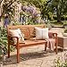 Casaria® Gartenbank Wetterfest Holz FSC®-Zertifiziert 320kg Belastbar 2-Sitzer Armlehne Rückenlehne 120x60cm Garten Balkon Holzbank Eukalyptus Braun