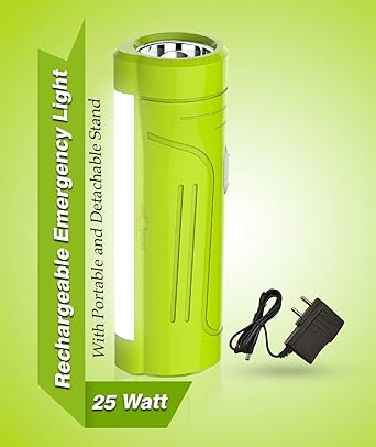 Pick Ur Needs Rechargeable Mini Led Torch 25W for Emergency Search Light with SMD Light Lamp With1500mAh Battery (Green)
