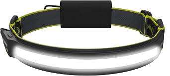 OPTIMAL VENTURES LITEBAND ACTIV Rechargeable LED Headlamp, 1000 Lumens, 210 Wide Beam, Lightweight No-Bounce Fit, IPX4 Weather Resistant, Black