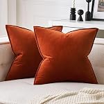 MIULEE Pack of 2 Decorative Velvet Throw Pillow Cover Soft Navy Blue Pillow Cover Soild Square Cushion Case for Sofa Bedroom Car 18x 18 Inch 45x 45cm
