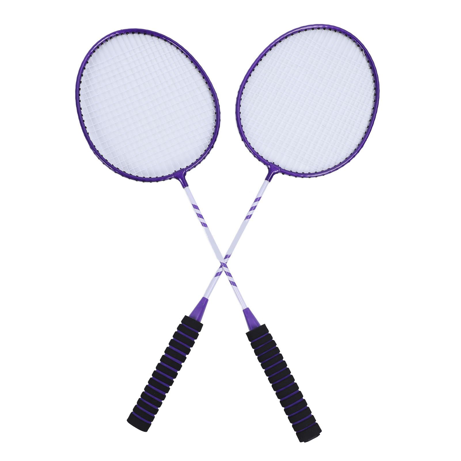 Juego de Raquetas de Bádminton para Adultos y Adolescentes con Agarre Antideslizante y área de Defensa Mejorada para Juegos Al Aire - 2 Raquetas de Aleación de Hierro