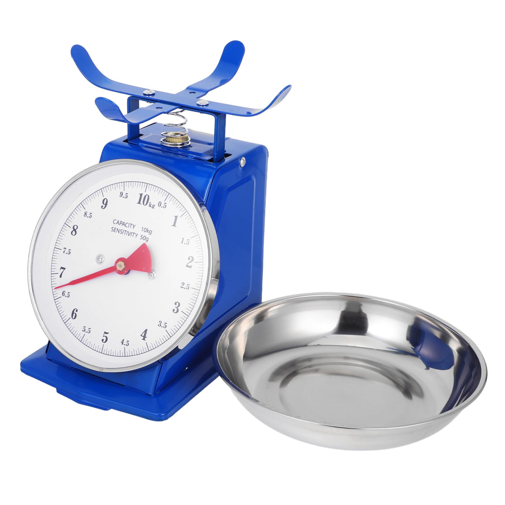 Retro Küchenwaage Mechanisch mit Großem Zifferblatt Abnehmbarem Tablett und 10kg Kapazität aus Eisen und Edelstahl zum Kochen und Backen
