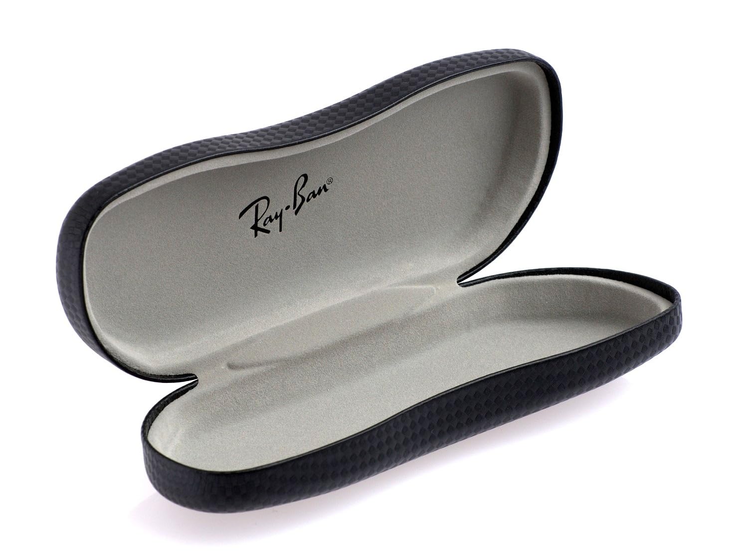 Estuche rígido para gafas Negro/Carbón con paño de limpieza