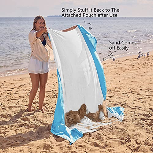 image for WEKAPO Beach Blanket - Sandproof Waterproof Extra Large Beach Mat | Ov