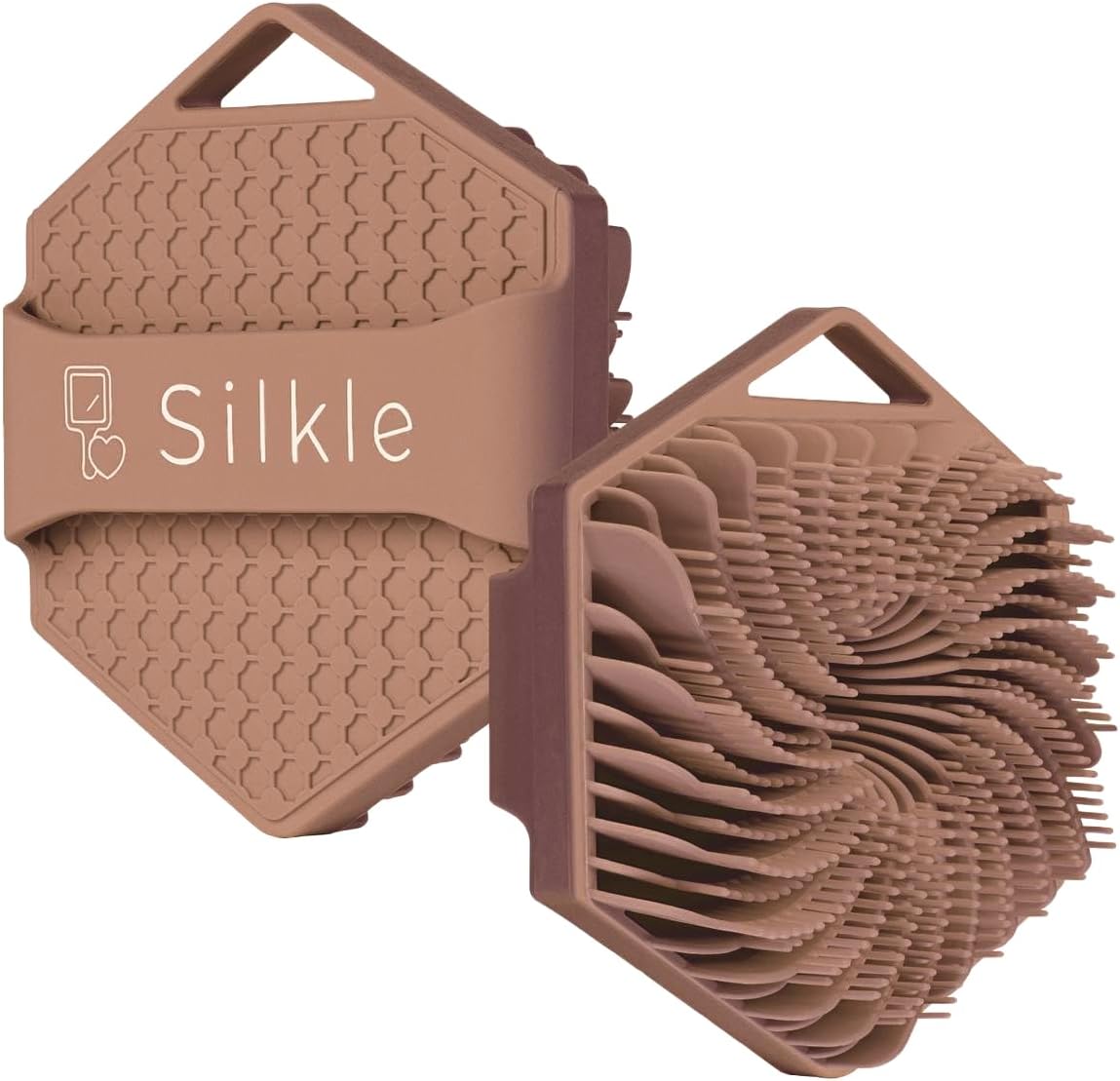 Silicone Body Scrubber – Exfoliating Bath Brush and Skin Cleanser – Shower Sponge for Gentle Body Scrub and Wash – Silicone Scrubbing Care Tool for a Refreshed and Renewed You – Brown Silicone Body Scrubber – Exfoliating Bath Brush and Skin Cleanser – Shower Sponge for Gentle Body Scrub and Wash – Silicone Scrubbing Care Tool for a Refreshed and Renewed You – Brown