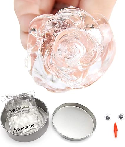 Miniatura 5 de MIASTAR - Masilla transparente, masilla de cristal, juguete elástico, slime crujiente, suave de cristal, masilla de descompresión, juguete de