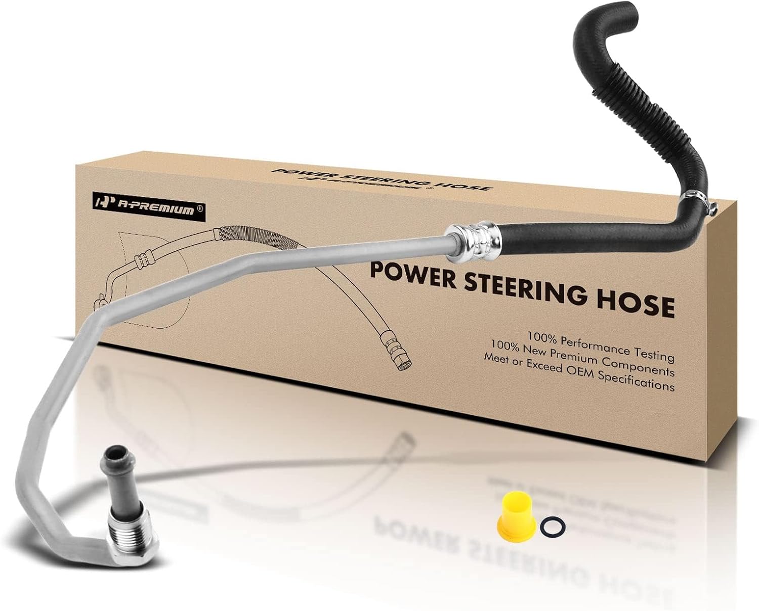 A-Premium Power Steering Return Hose Line Assembly Compatible with Volkswagen Jetta 1993-1999 1.8L, Golf 1994-1998 1.8L, Cabrio 1995-1999 2.0L, Gear/Rack Pinion to Reservoir