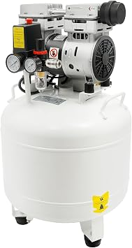 Portable Dental Air Compressor 40L/10.57gal, 110V 750W/1Hp Medical Air Compressor, 8Bar/115PSI Oil Free Silent Pump, Powerful Commercial AirCompressor Pump Silent for Hospitals, Beauty