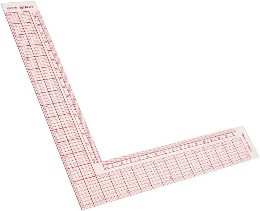 Universal L-Square Quilting Ruler 90 Degree Ruler Sewing Hard Plastic Garment Pattern and Dress Making Ruler