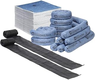 PIG Flood Control Kit with Water Barriers – Kit Absorbs Up to 40 Gallons – PM50800
