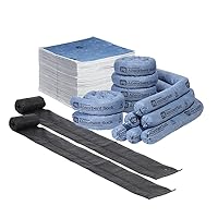 Vista 1 de PIG Kit de control de inundaciones con barreras de agua - Kit absorbe hasta 40 galones - PM50800