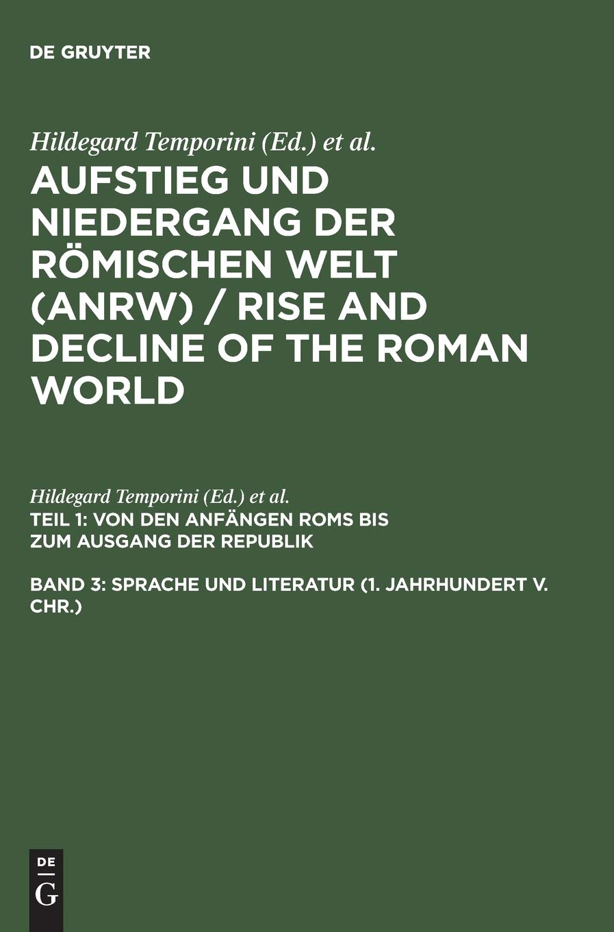 Sprache und Literatur (1. Jahrhundert v. Chr.) (German Edition)      Hardcover – June 1, 1973