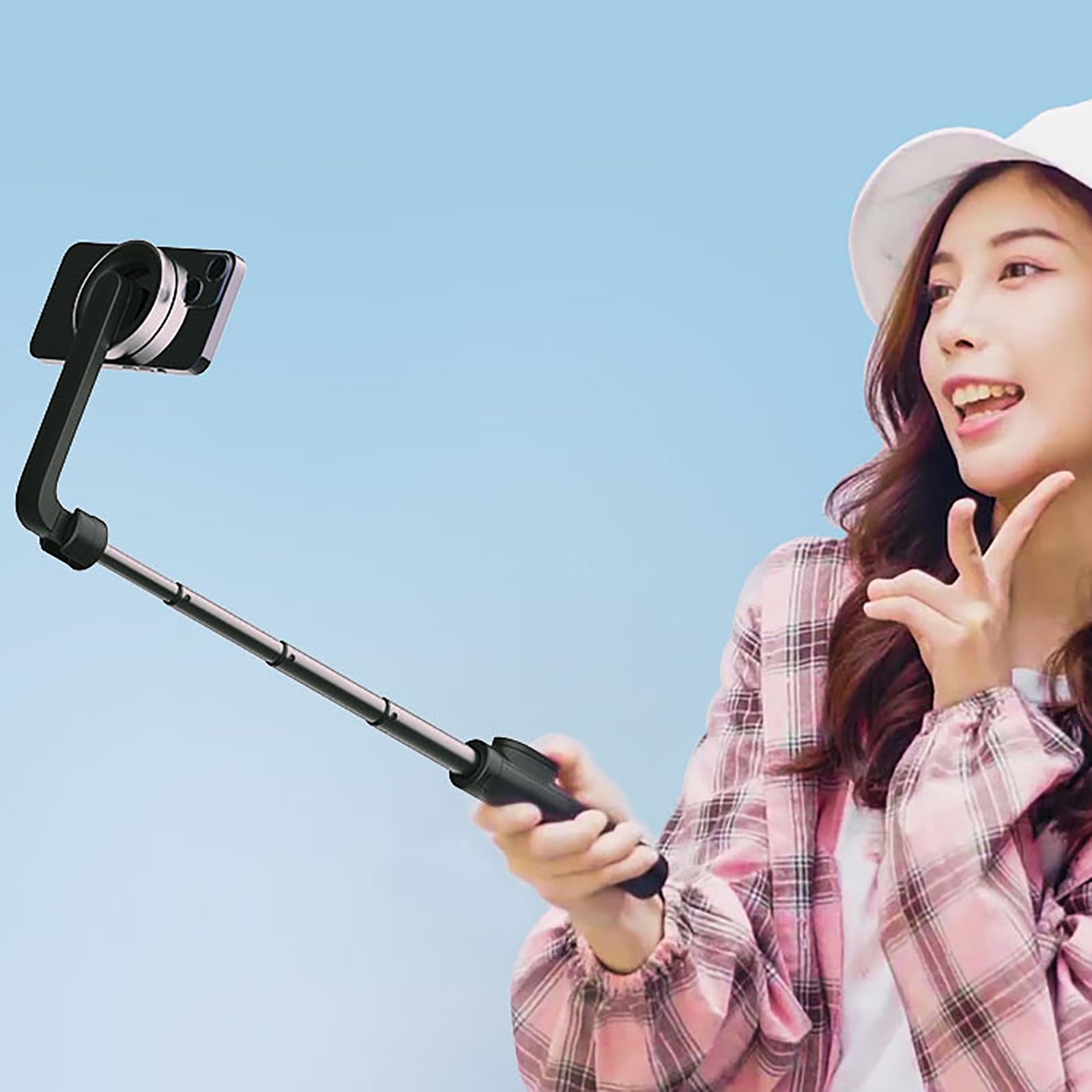 Selfie Stick Treppiede Treppiede Bluetooth compatibile Telecomando allungabile Treppiede per telefono Live Streaming Video Record Compact Selfie Stick