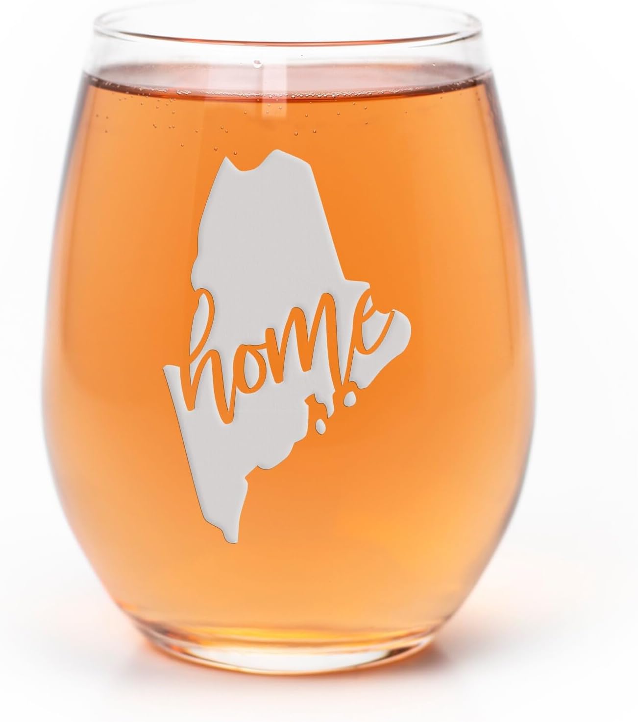Maine State Stemless Wine Glass - Maine Gift, Maine Fan Gift - 2 Glasses