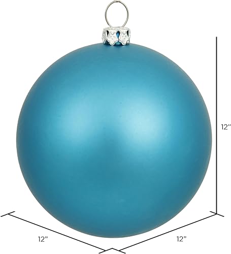 Vista 181 de Vickerman Adorno de bola de caramelo rojo de 12 pulgadas, inastillable y resistente a los rayos UV, confiable y listo para colgar, adornos rojos